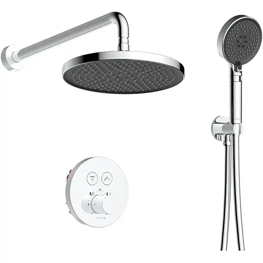 Душова система прихованого монтажу із термостатом Imprese Centrum ER верхній душ d240 мм ABS хром V-10260ER, Хром - фото 1