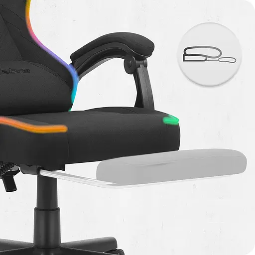 Крісло Cabro C502 LED Black тканина - фото 7