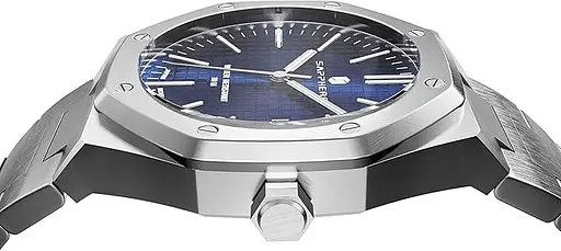 Чоловічий годинник SAPPHERO Водонепроникний 50M Кварцовий срібний ремінець з нержавіючої сталі - фото 2