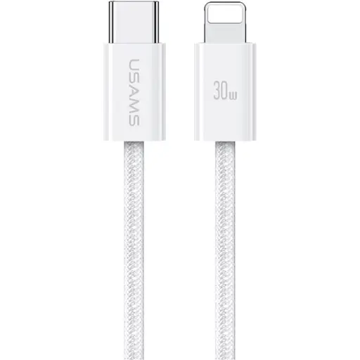 Кабель Usams US-SJ657 U86 USB-C to Lightning PD 30W 1.2m White [138984]