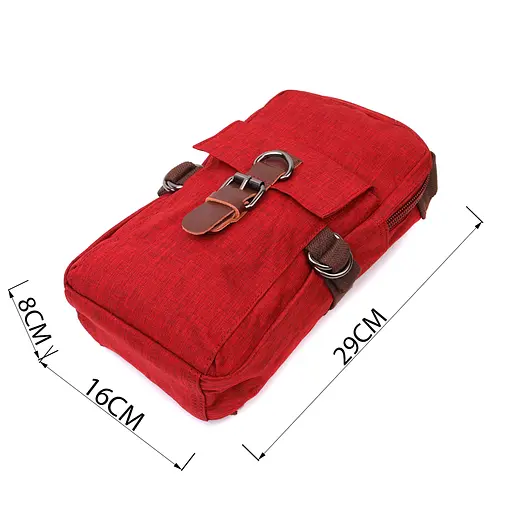 Стильна плечова сумка для чоловіків із щільного текстилю Vintage 16х29х8 см sum0028938 - фото 4