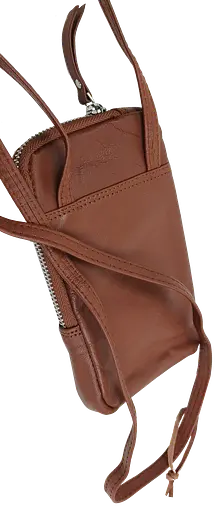 Невелика шкіряна сумка для телефону UP2 Fashion коричнева sum0028776 - фото 9