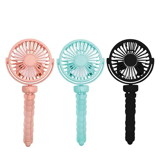 Вентилятор, 22 см, ручной/портативный, гибкая ручка, 3 скорости, свет, USB-зарядка, MK5718 (В ассортименте) - фото 4