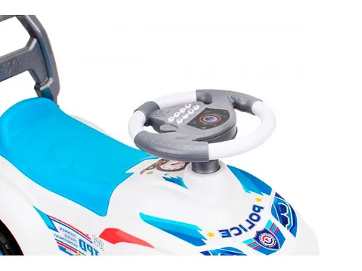 Автомобиль для прогулок - толокар с музыкальным рулем ТехноК (белый) - фото 3