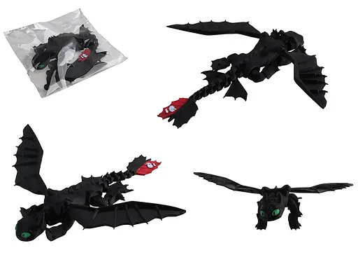 3D Іграшка Як приручити дракона, Нічна Фурія, чорна, 22x27 см