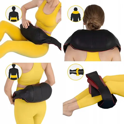 Накидка-масажер 4FIZJO Shiatsu Pro+ для шиї та спини 4FJ0565 Black/Red (P-5907739319074) - фото 4