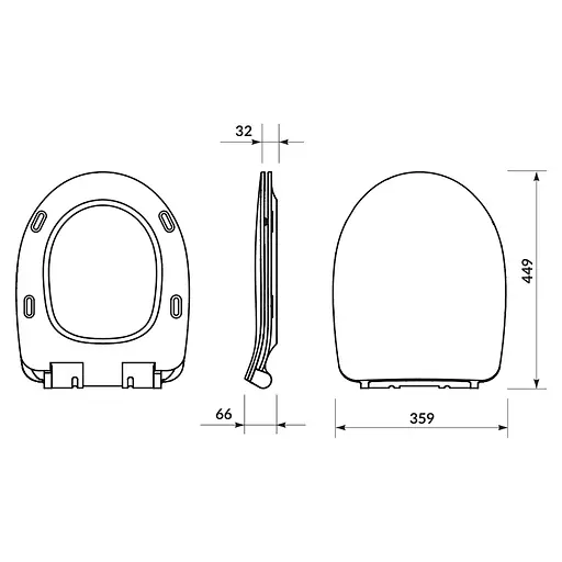 Унитаз-компакт 705 Cersanit Cersania SimpleOn 011 3/6 с сиденьем duraplast Slim Soft Close K119-001 - фото 4