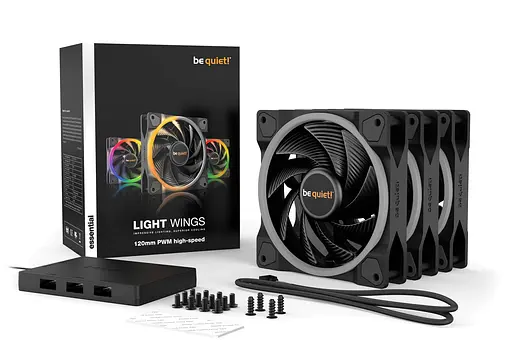 Комплект вентиляторів Be quiet! Light Wings 120mm PWM High-Speed 3 шт (BL077) - фото 5
