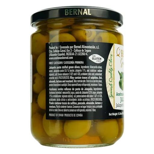 Оливки Bernal Gourmet фаршированные халапеньо 436 г - фото 3