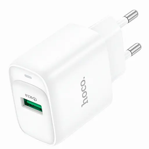 Зарядний пристрій Hoco C140A 1 x USB швидке заряджання QC 3.0 до 18 Вт білий