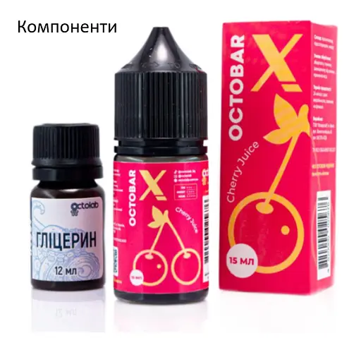 Набір компонентів для самозамісу сольової заправки Octobar X 30 мл Wild Strawberry Currant Суниця Смородина, 0-65 мг (17900) - фото 3
