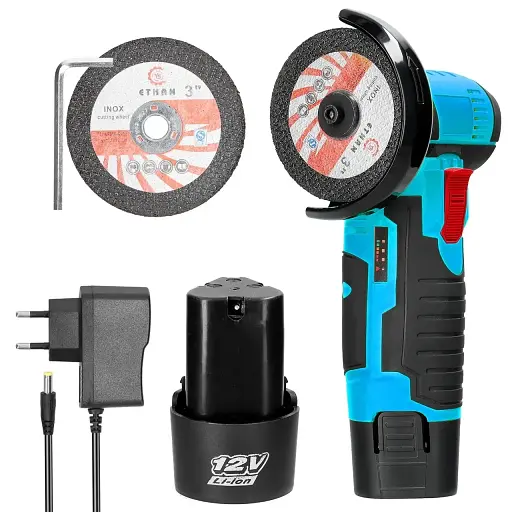 Кутова шліфувальна машина Акумуляторна з літієвою батареєю, 19500 об./хв (болгарка) 500 W - фото 5