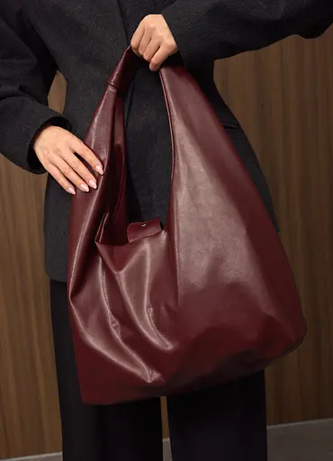 Женская сумка Sambag HOBO L бургунди 34 х 37 х 16 см (53300013) - фото 3