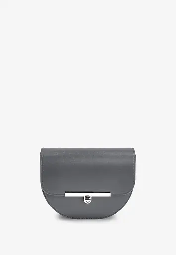 Жіноча шкіряна сумка поясна-кроссбоді Bridget сірий - фото 4