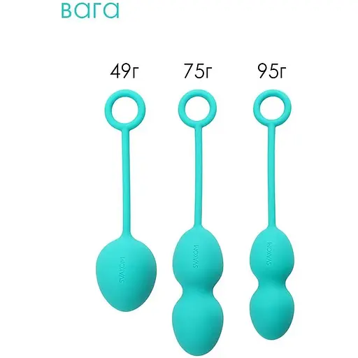 Набір вагінальних кульок Svakom Nova Green зі зміщеним центром ваги - фото 3