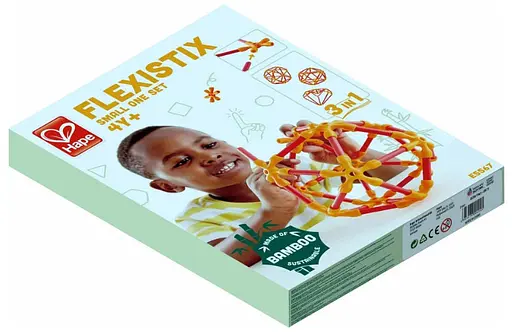 Конструктор Hape Flexistix Будівництво 66 деталей бамбуковий E5567 - фото 4