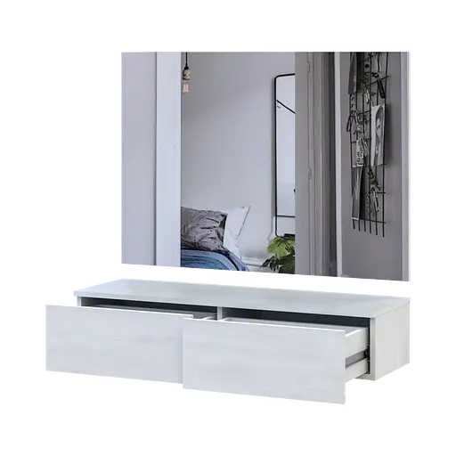 Комплект мебели Doros Левия+зеркало Белое дерево 100х32х100 (42005240) - фото 2