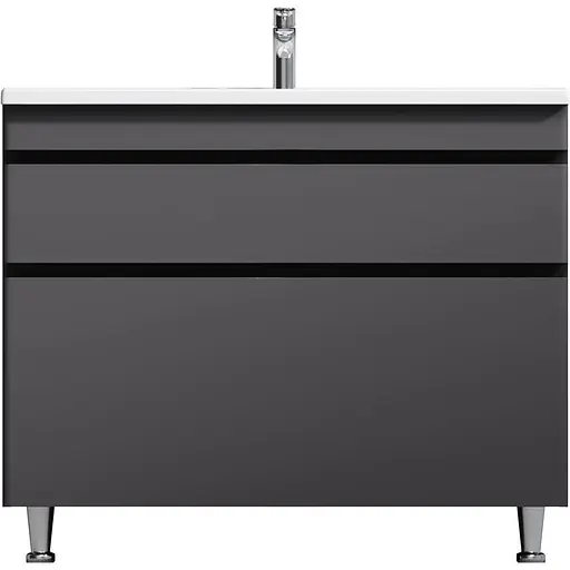 Тумба з умивальником AM.PM Hit 100 см графіт матовий M93A-FSX01002-WC01002GM38 Графіт - фото 1