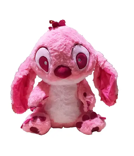 М'яка іграшка M 19951 Стич, висота 32 см, м'яке хутро, синтепон, застібка-блискавка (6900077199512) Рожевий - фото 1