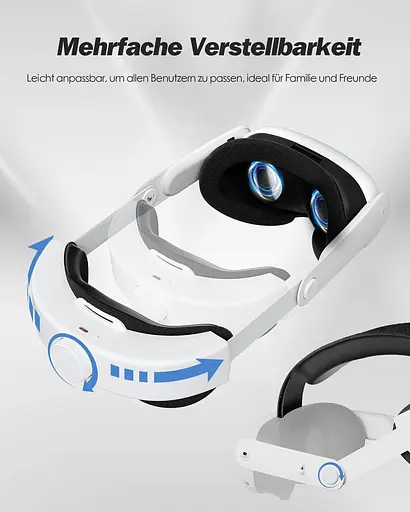 Ремінець SUPERUS Elite з акумулятором для Meta Quest 3S/Quest 3 - Ремінець для голови з акумулятором з навушниками для аксесуарів - фото 6