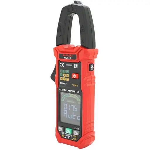 Токовые клещи Mayilon HT-203D измерения: V(AC/DC), A(AC), Ω, C, L(NCV), функции: Data Hold, прозвон, тест диодов - фото 1