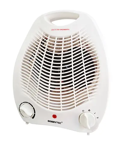 Тепловентилятор обогреватель Bobbytec 2000 Вт Белый два режима мощности защита от перегрева и холодный обдув - фото 4