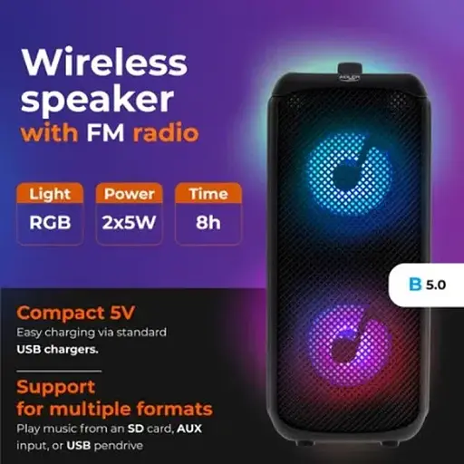 Колонка Adler AD 1903 Bluetooth з функцією радіо і караоке - фото 10