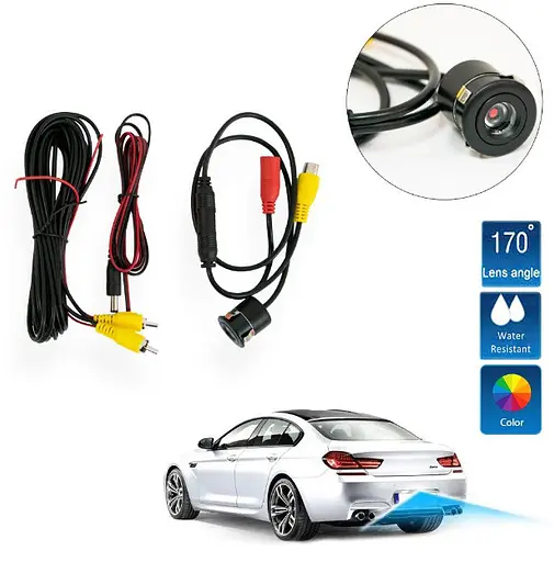 Автомобільна камера заднього виду врізна тип Вічко з інфрачервоним підсвічуванням IP67 18.5 мм Чорний - фото 8