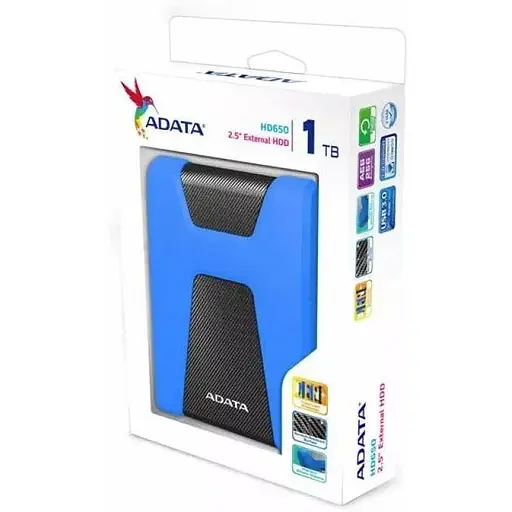Внешний ударопрочный жесткий диск Adata DashDrive Durable HD650 1TB USB 3.2 Gen.1 синий - фото 5
