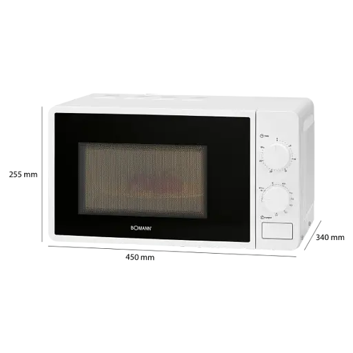 Микроволновая печь Bomann mwg 6015 cb белый - фото 3