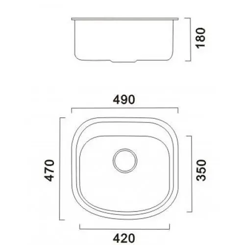 Мойка кухонная HAIBA 49x47 satin (HB0537) - фото 2