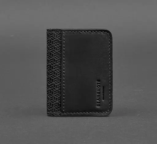 Кожаная обложка для ID-паспорта и водительского заседания 4.0 Карбон черный - фото 1