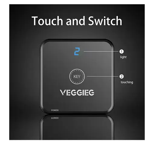 HDMI спліттер-світч двонаправлений HDMI 2.0 Switch 2x1 або Splitter 1x2 VEGGIEG VHD01 - фото 4
