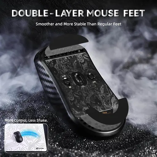 Бездротова миша ATTACK SHARK R11 ULTRA 42000 DPI, PAW3950 MAX, Carbon Shark, 8K,Чорна - фото 4