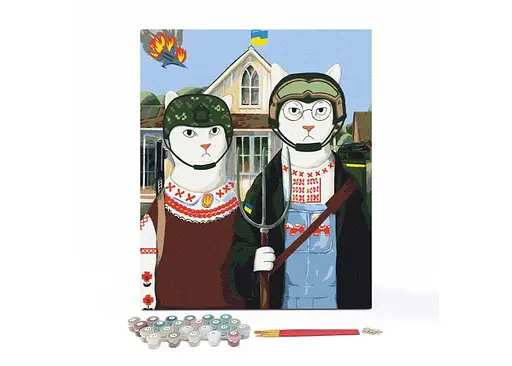 Раскраска по номерам Оrner Українська Котика. Оборона (40х50) (orner-1675) - фото 2