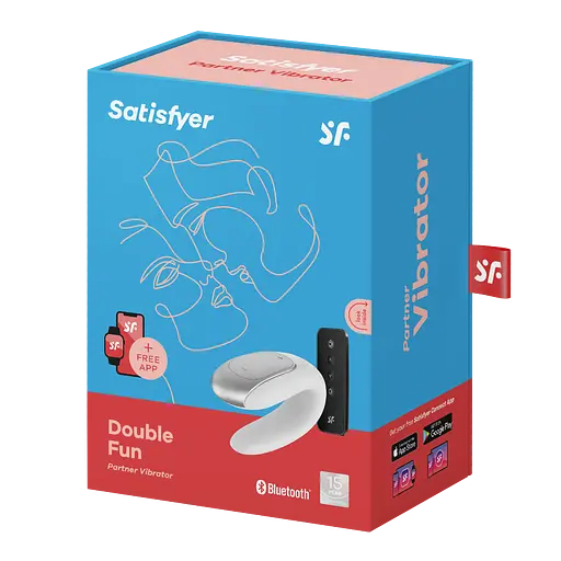 Вібратор Satisfyer Double Fun Partner 9.3 см білий - фото 7