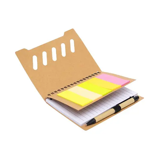 Блокнот С6 на спіралі JX011 з набором стікерів та ручкою - фото 2