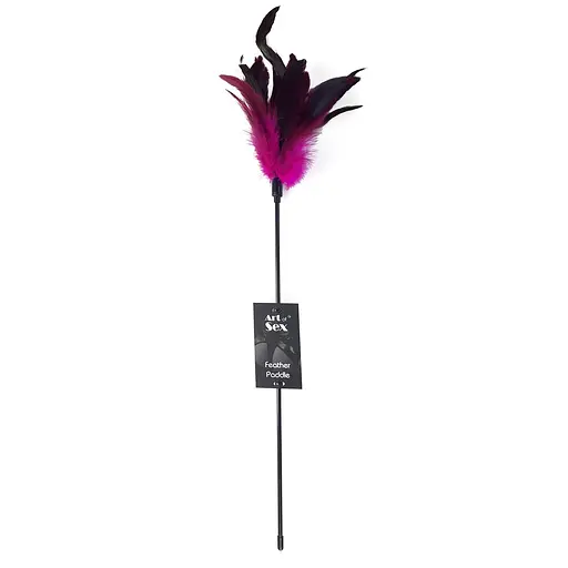 Щекоталка темно-розовый Art of Sex - Feather Paddle, перо молодого петуха - фото 3