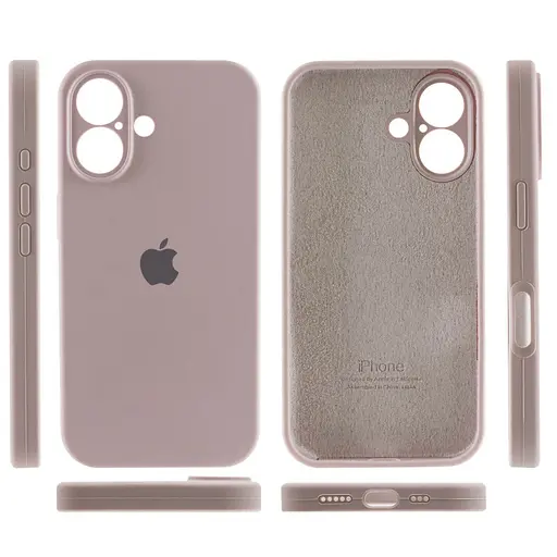 Чехол Epik Silicone Case Full Camera Protective (AA) для Apple iPhone 16 Plus (6.7) Серый/Lavender - фото 3
