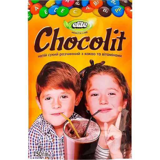 Напій розчинний з какао Chocolit в гранулах Elite 150 г