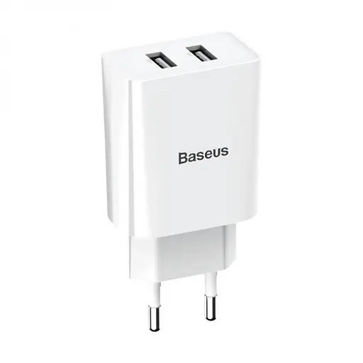Зарядний пристрій Baseus Speed Mini Dual USB 10.5W Білий (CCFS-R02) - фото 1