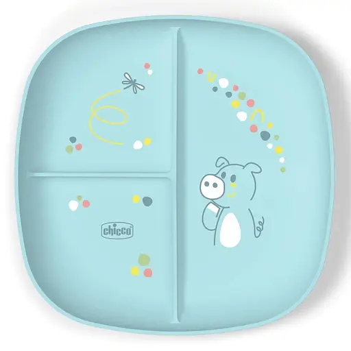 Тарілка секційна Chicco 12м+ блакитна (16003.25) - фото 2