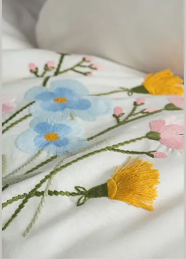 Комплект постільної білизни євро 200х220 см Delbin - Pink ранфорс TC303375933 - фото 2