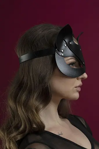Маска кошечки Feral Feelings - Catwoman Mask, натуральная кожа - фото 2