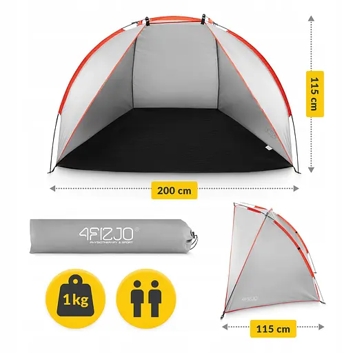 Намет пляжний 4FIZJO 200 x 115 см Grey (P-5905973401449) - фото 8