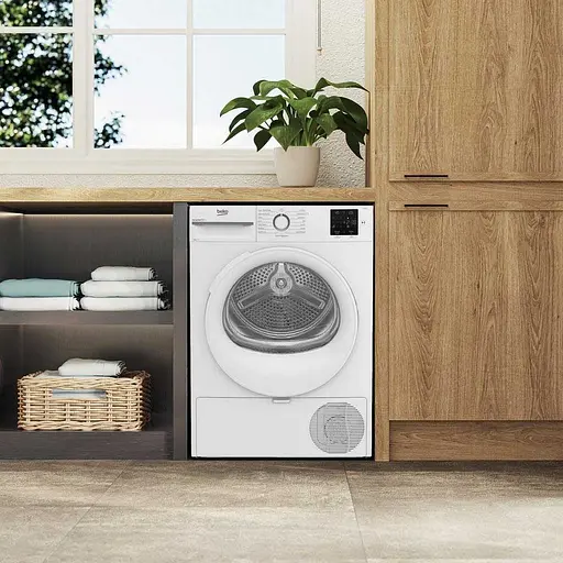 Beko Сушильна машина тепловий насос, 8кг, A++, 55см, дисплей, підсвітка барабану, пар, білий - фото 7