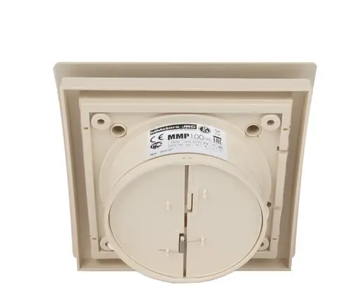 Декоративный малошумный вентилятор MMotors MMP 100, 169 м³/ч, с обратным клапаном, пластик, бежевый - фото 2