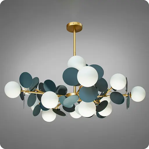 Люстра підвісна 517 Dlight на 15 ламп Золото-Сірий (01677) - фото 2