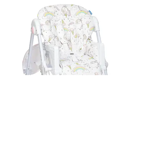 Мягкий стульчик для кормления Bambi M 3233 Unicorn Pink с корзиной для игрушек - фото 2