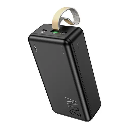 Зовнішній акумулятор Hoco J87B Tacker power bank 30000mAh 3 виходи чорний - фото 1